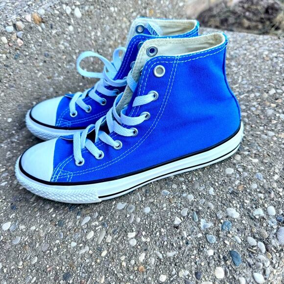 Converse Blue All Star Chuck Taylor High Tops Size Youth Size 3 - Picture 4 of 10